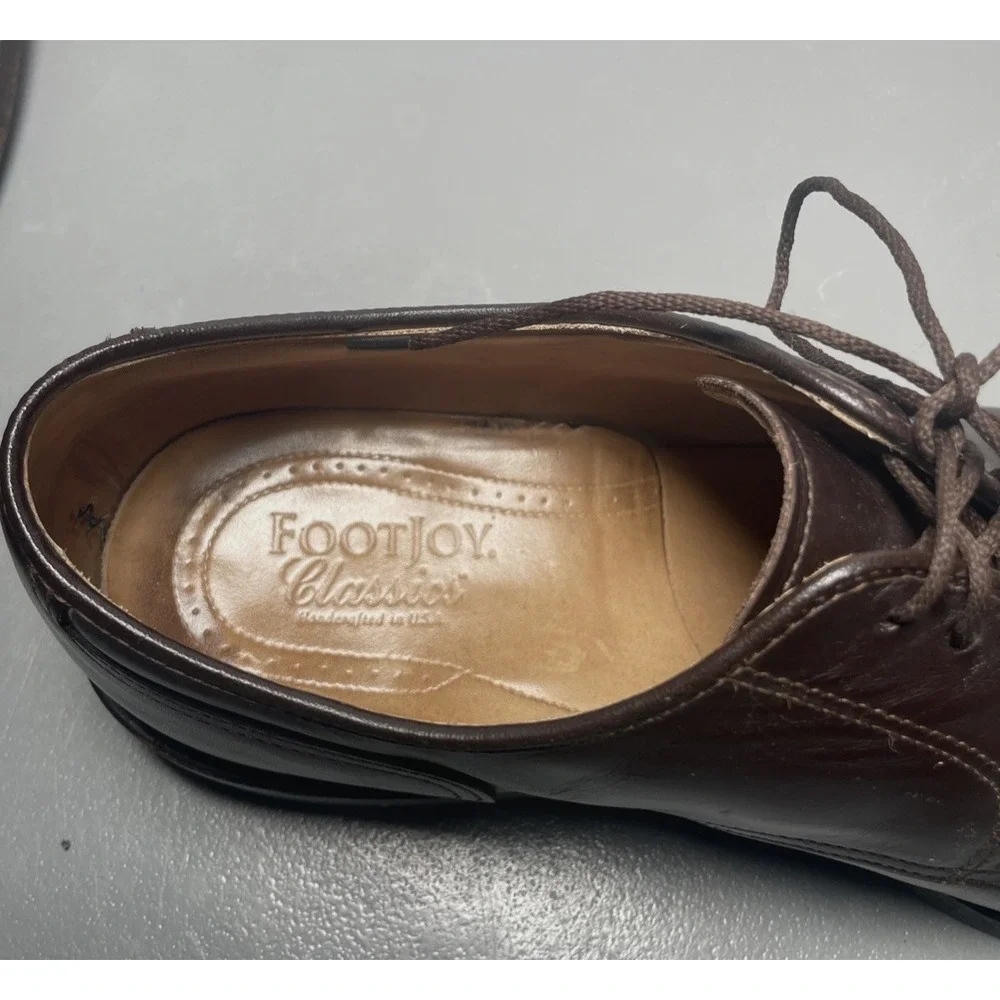 Footjoy Classics Split Toe Burgundy Leather Shoes Men's 10‎ D Made in USA